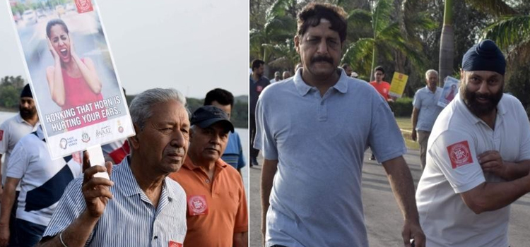 नो हॉर्न वॉकाथन में दौड़े शहरवासी, बताए ध्वनि प्रदूषण के नुकसान