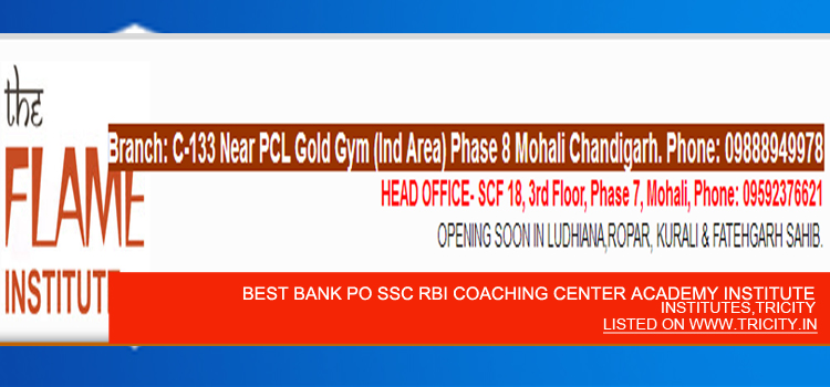 BEST BANK PO SSC RBI COACHING CENTER ACADEMY INSTITUTE IN MOHALI CHANDIGARH