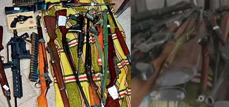 राम रहीम के डेरा सच्चा सौदा में मिला हथियारों का जखीरा