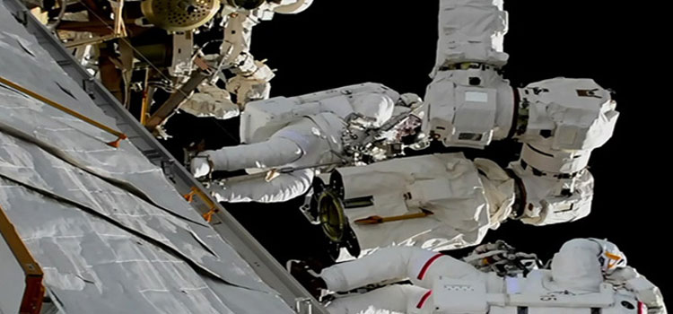 NASA astronauts complete first of three spacewalks, robot arm repair successful