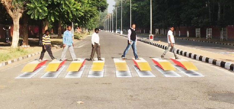 Chandigarh's 3D Zebra Crossing