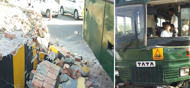 Army School Bus Brake Fail